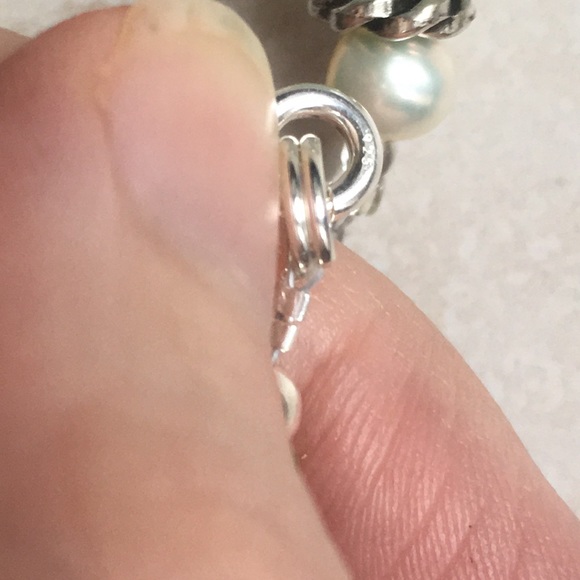 Chalcedony Sterling Silver choker pearl necklace - Picture 4 of 16